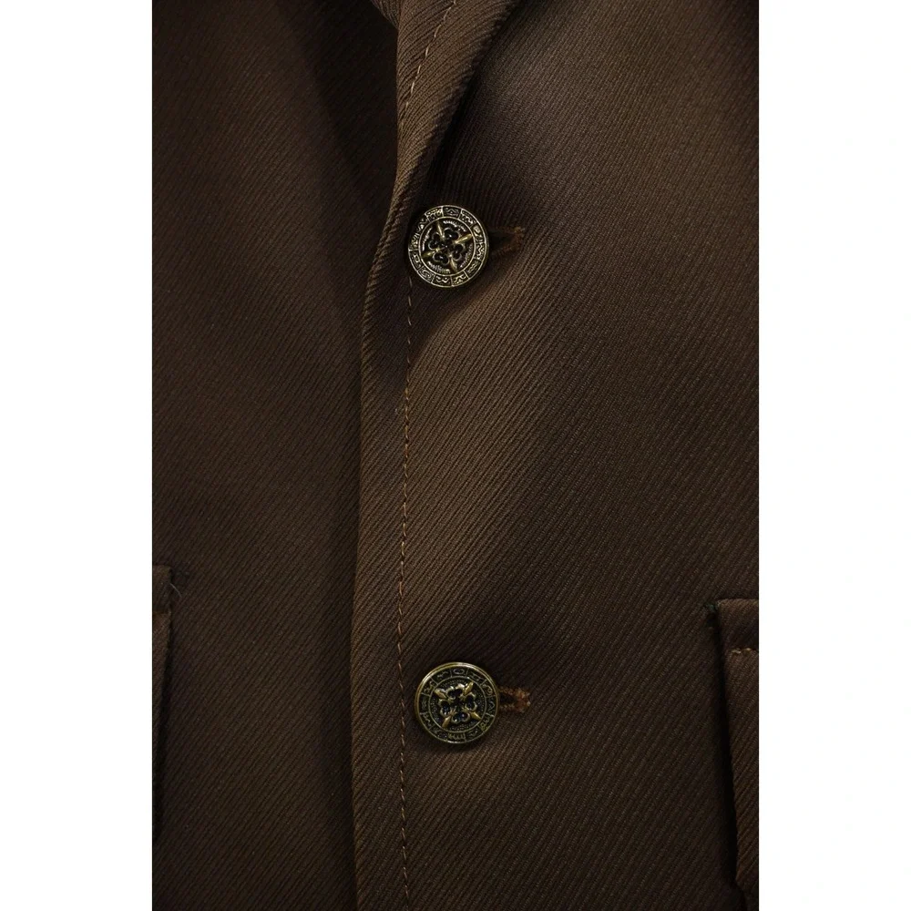 Vintage Calvin Tailored Brown Blazer Sport Coat Plaid Lined Jacket 40R